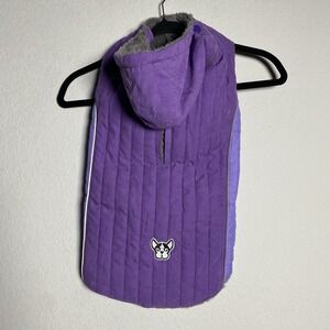 Purple Dog Puffer removable Hood  Fleece Lined Jacket Coat XL Winter Cozy Winter